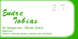 endre tobias business card