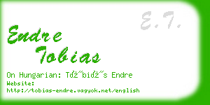 endre tobias business card
